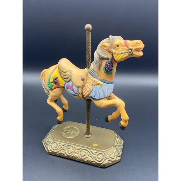 Tobin Fraley Horse on Brass stand Carousel Willitts Designs Limited Edition 2655 - Picture 1 of 12